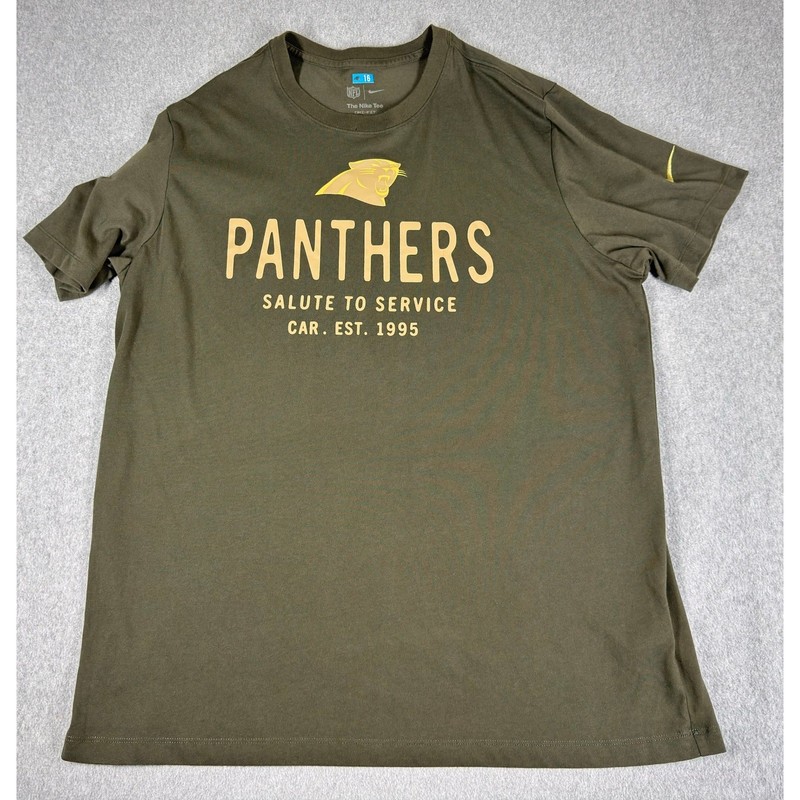 Carolina Panthers T Shirt Men XL Green Nike Dri Fit Player/Team Issued