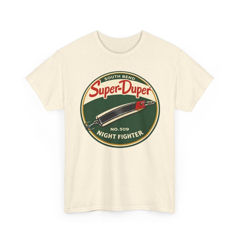 South Bend Super Duper No 509 Night Fighter Vintage Fishing Lure Retro T-shirt