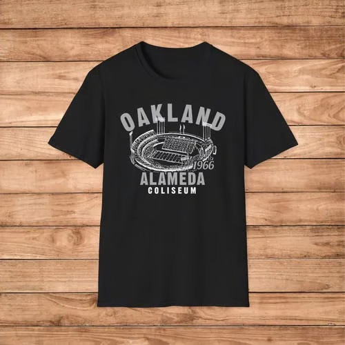 Oakland Alameda Coliseum Front & Back Football T-Shirt – Oakland Raiders