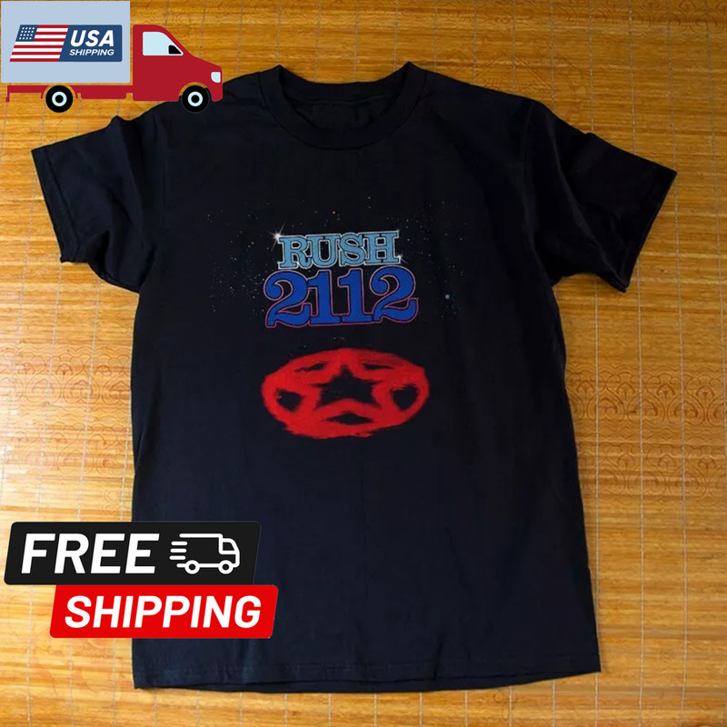 Rush 2112 Unisex Black T-shirt Size S-5XL
