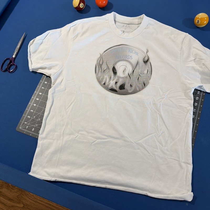 NOUVEAU RICHE RECORDS Concert Tee Mens L White Front/Back Graphic - New gallery