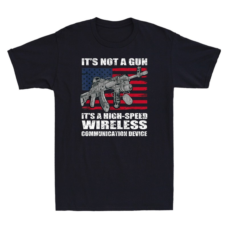 It’s Not A Gun It’s A Wireless Communication Device Funny Vintage Men’s T-Shirt
