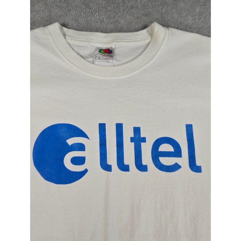 Vintage Alltel Wireless 90s/Y2K Graphic TShirt Mens XL White Cotton Fruit Loom gallery