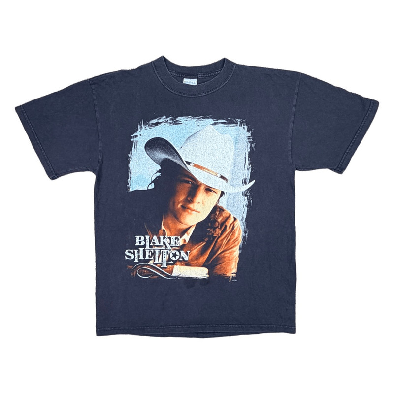 Vintage Gildan 2001 Blake Shelton Country Music Crew Neck Concert Tee Medium Top