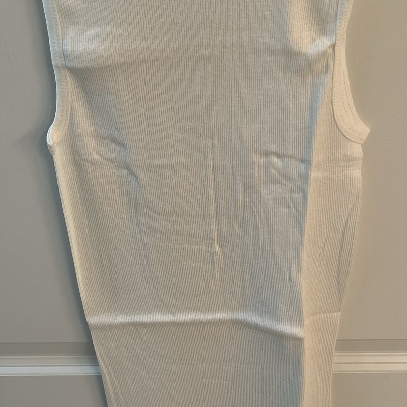 Vintage 70s Hanes White Blank A Shirt Tank Top Men Large L USA Made NOS 75 25 gallery