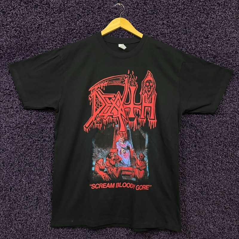 Death Scream Bloody Gore Death Metal Band T-Shirt Size Large