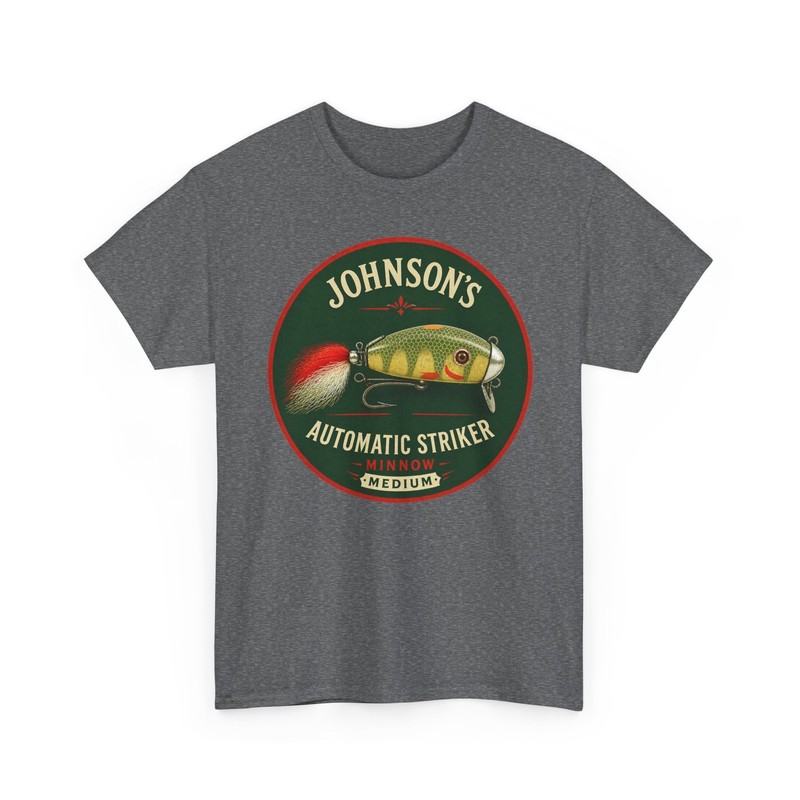 Johnson's Automatic Striker Minnow Vintage Fishing Lure Retro Fisherman T-Shirt
