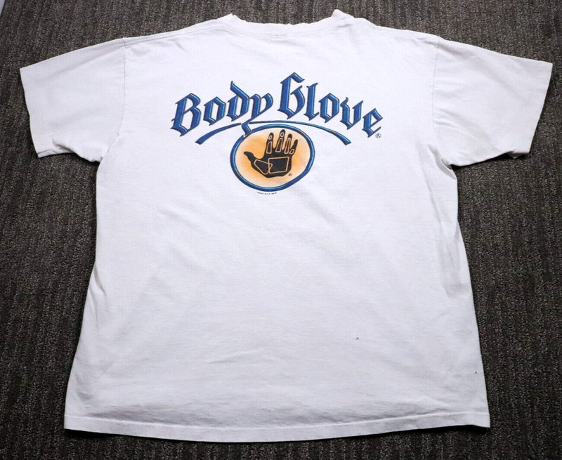Body Glove Vintage 90s T-Shirt Men’s XL Single Stitch Beach Grunge Distressed