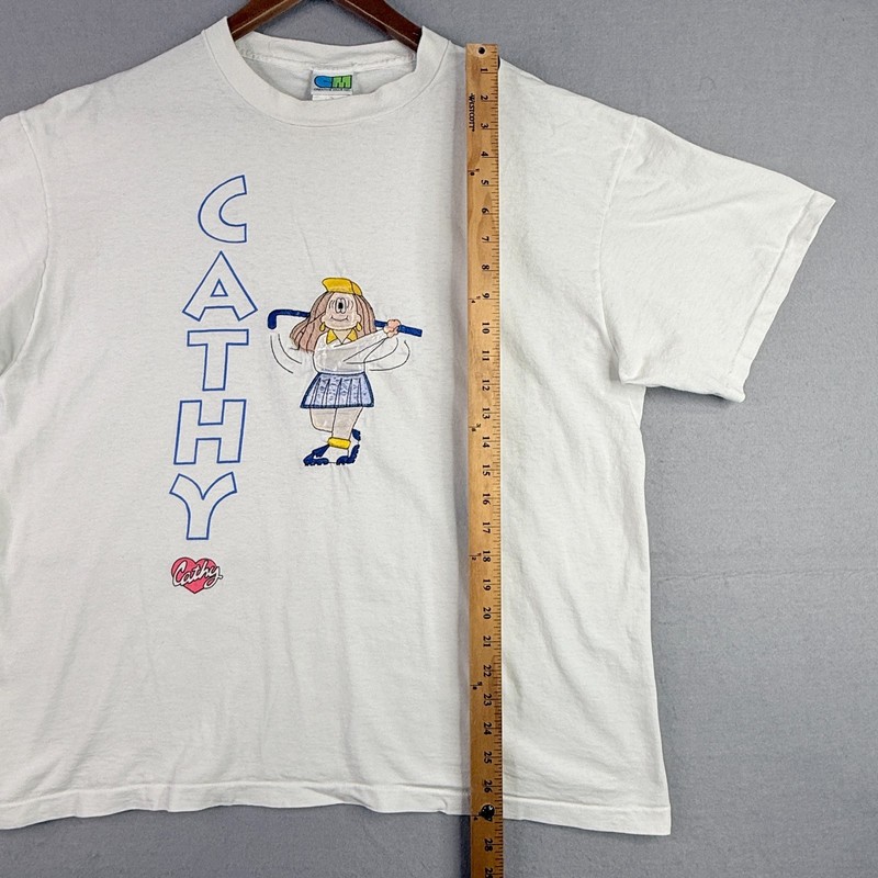 Vintage Cathy Guisewite Shirt Adult XL White Cartoon Comic Strip Single Stitch gallery