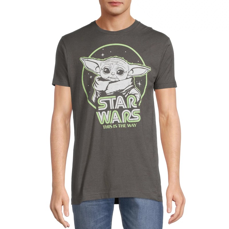 Star Wars Mens Grogu Mandalorian This Is The Way Gray Shirt New S (34/36)