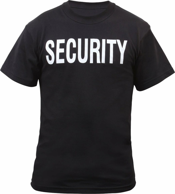 Security Double Sided T-Shirt Black & White Official Issue Officer Bouncer Event gallery