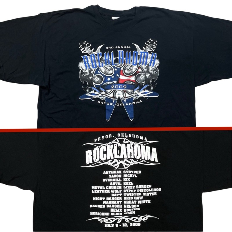 2009 Rocklahoma Music Festival Mens XXL T-Shirt Metal Concert – Pryor OK