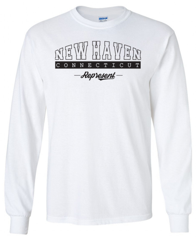New Haven Connecticut State T-Shirt Long Sleeve Graphic Tees Unisex Apparel Text