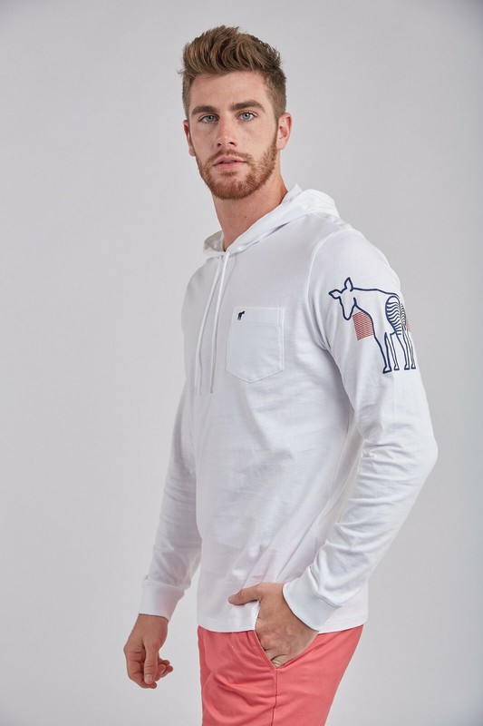 Pullover Hoodies for Men with Graphic Sleeve and Logo