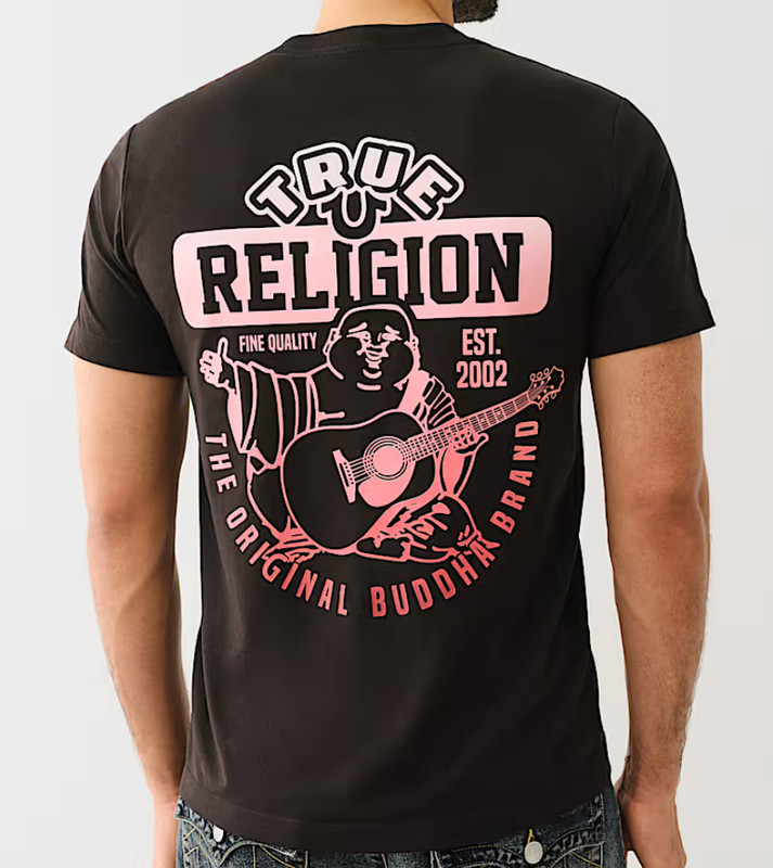 True Religion Men’s Gradient Buddha Tee Jet Black gallery