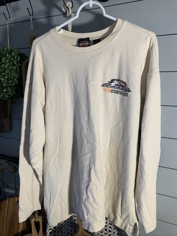 Harley Davidson Screaming Eagle Long Sleeve Shirt Mens Xl Beige In Color 🔥