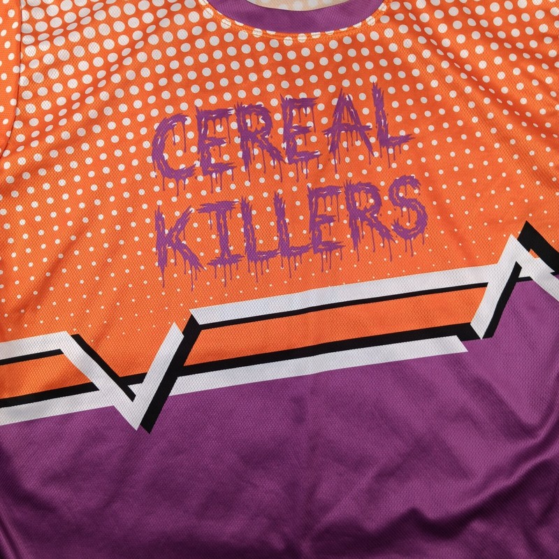 Cereal Killers Shirt Men Small Jersey Orange Purple Flammini 11 Graphic Crew Tee gallery