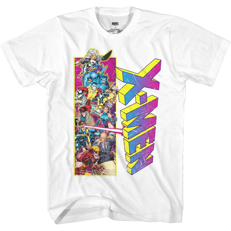 Marvel X-Men 90’s Team Wolverine Gambit Rogue Cyclopes Men’s T-Shirt
