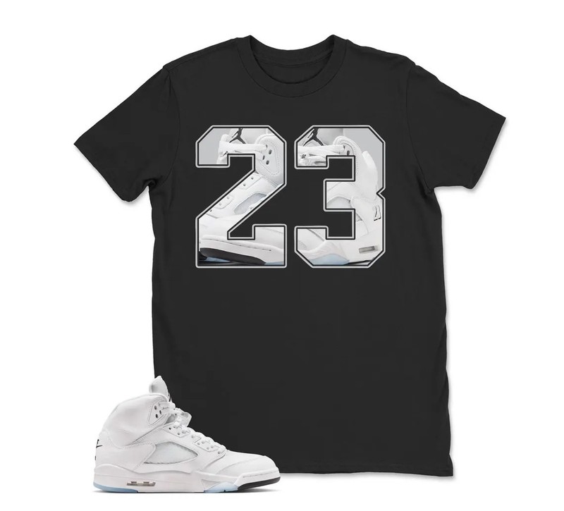 Number 23 jd 5 Metallic Rare Retro AJ5s 2026 BLACK/WHITE