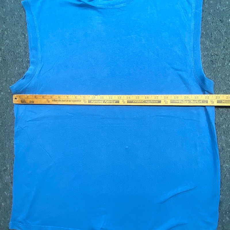 Faded Glory Muscle TShirt Sz L Mens Blue Skater Grunge Sleeveless Tank Top Solid gallery