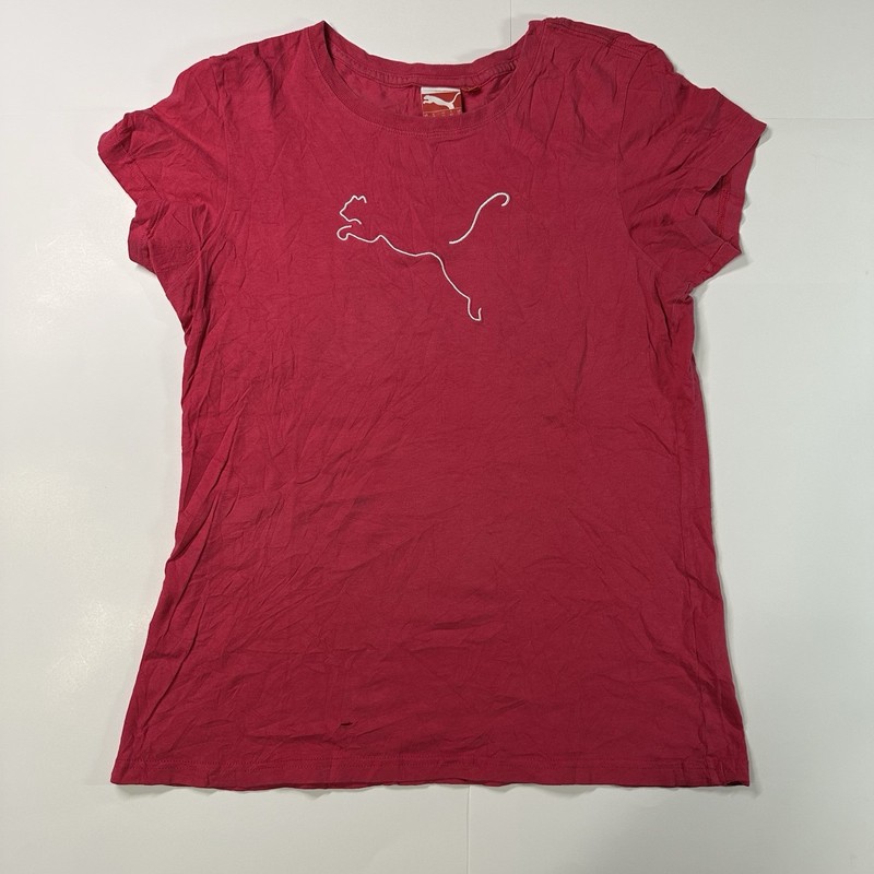 Puma Sports Lifestyle Shirt Teen Size Large Hot Pink