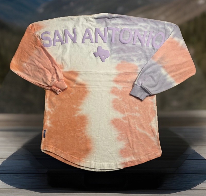 San Antonio Spirit Jersey NEW Long Sleeve Shirt Texas Tie Dye XS Lone Star