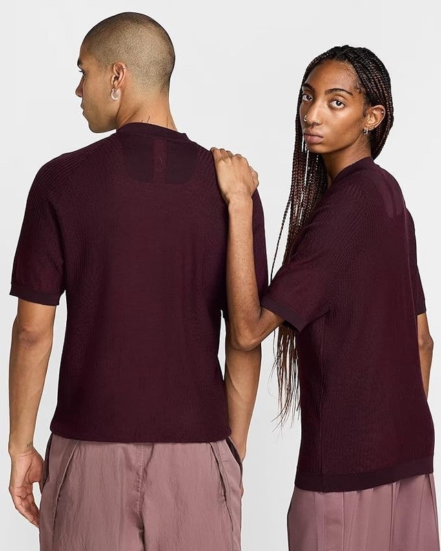 Sz XL- Nike ESC Every Stitch Considered Wool Short-Sleeve Knit Tee, Smokey Mauve gallery