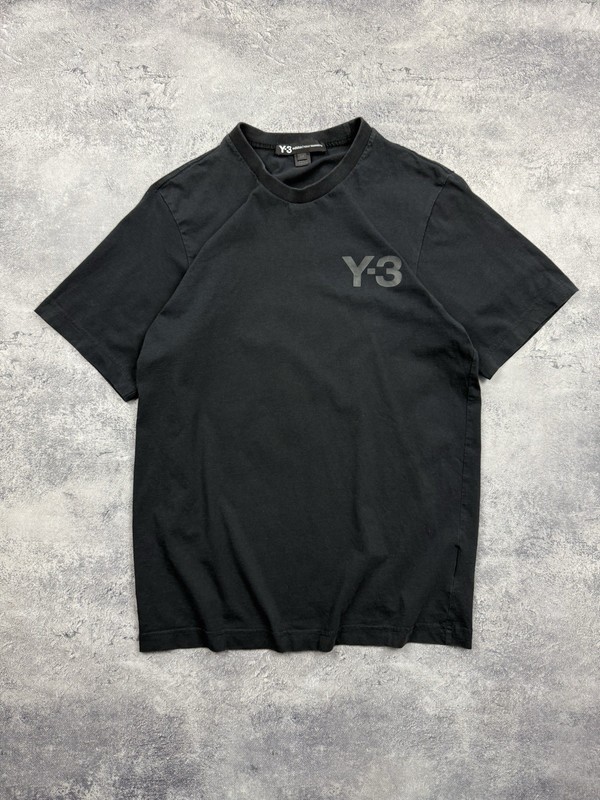 Yohji Yamamoto Y-3 Adidas Men’s T-Shirt Black Tee Short Sleeve Size S
