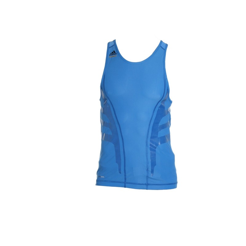 Adidas Men's ClimaCool TechFit Basketball Tank Top, Blue, XLarge Tall