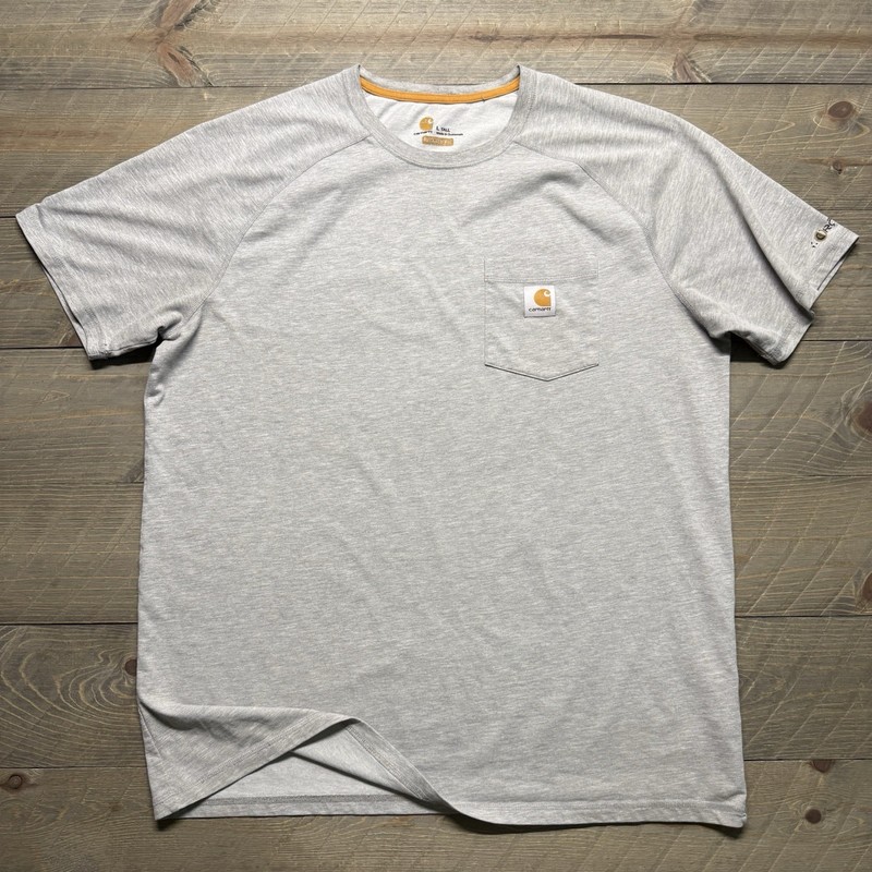 Carhartt Force 100410 Pocket T Shirt Large Tall LT Relaxed Fit Heather Gray