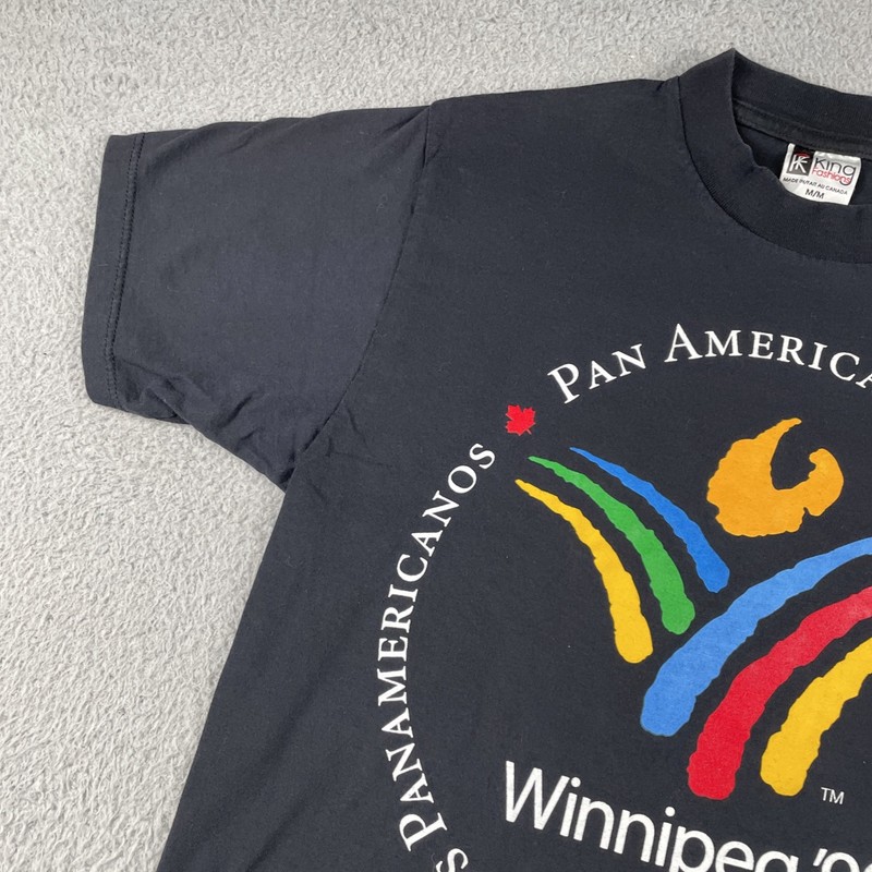 Vtg 90s Pan American Games Winnipeg Canada 1999 King Fashion Med Made In Canada gallery