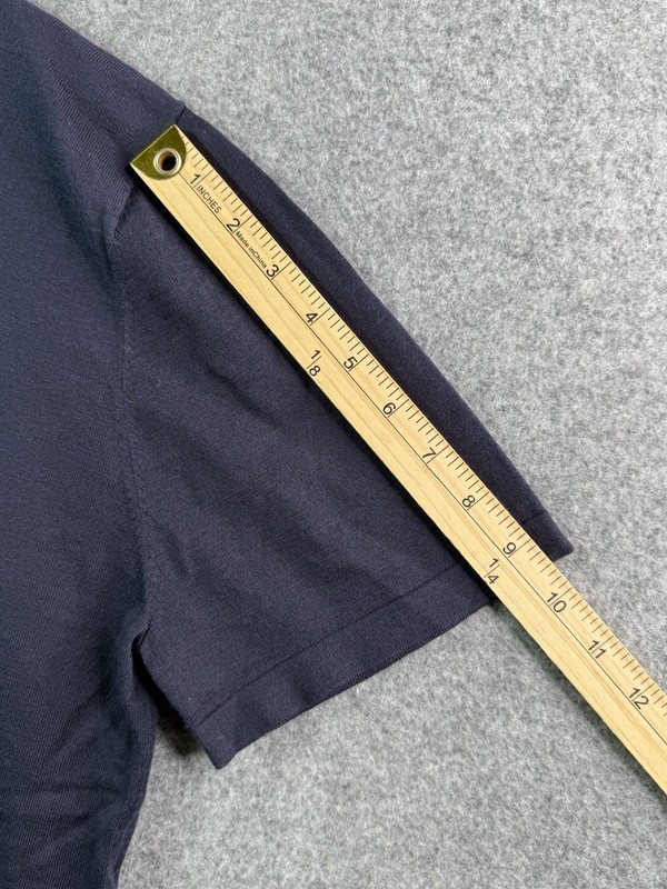 Collars & Co T-Shirt Blue Cotton Silk Luxury Touch Minimalist Mens 2XL gallery