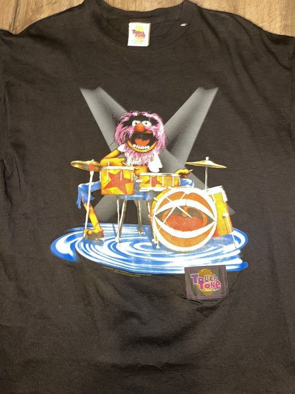 Vintage 90s The Muppet Show Animal Wild Oats Touch Tone T Shirt XL EXCELENT gallery