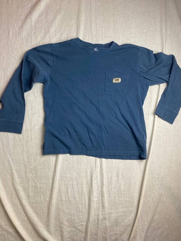 Lee Premium Select Pocket Shirt Mens Medium Blue Classic Fit Long Sleeve Work