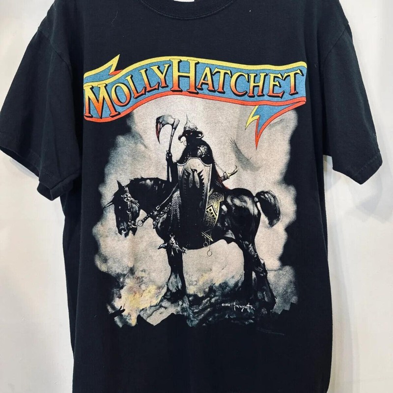 Molly Hatchet Tour Concert Graphic classic T shirt Unisex Heavy cotton NH8516