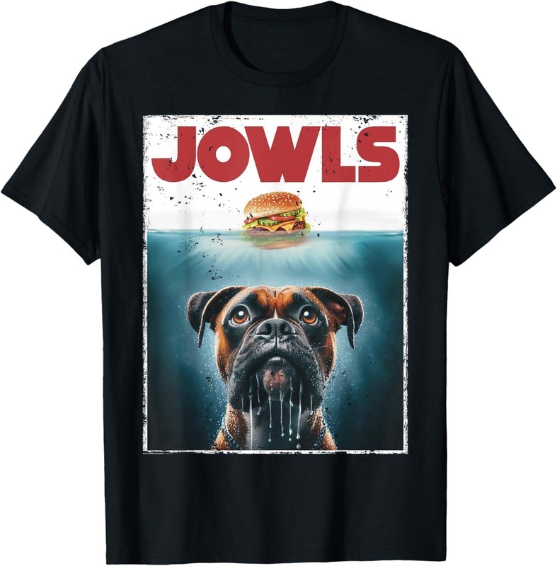 Funny Drooling Boxer_ Jowls_ Fawn_ Dog Mom_ Dog Dad_ Burger Gift Unisex T-Shirt