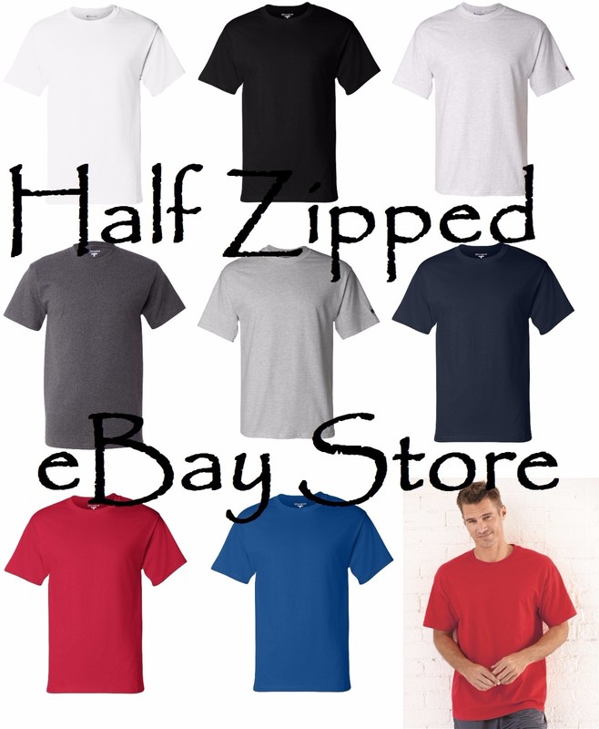 Champion Mens Short Sleeve Cotton T-Shirt T425 S-3XL Tagless NEW