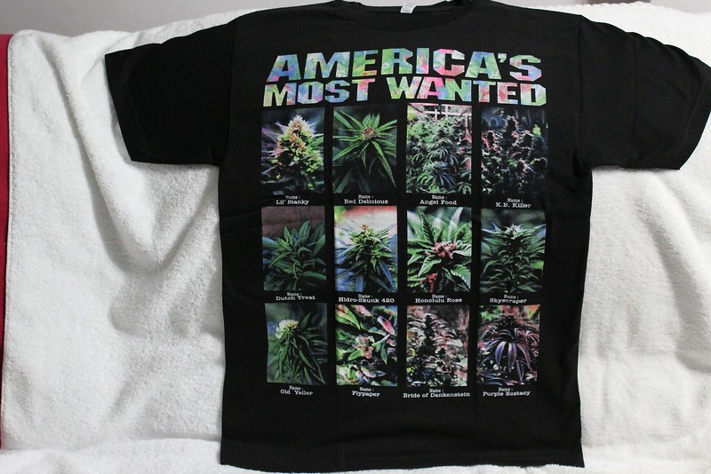 MARIJUANA AMERICA’S MOST WANTED WEED CANNABIS KUSH T-SHIRT