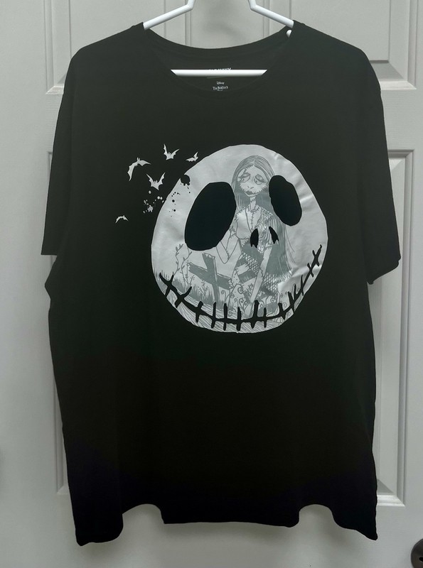 Disney Nightmare Before Christmas Jack Skellington Shirt XXL Black Old Navy