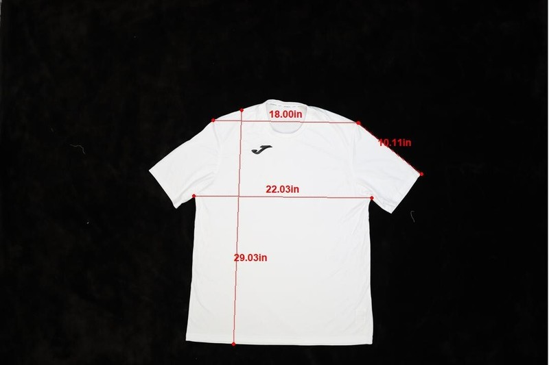 Joma Mens Solid White Short Sleeve Round Neck Athletic Soccer Blank T-Shirt L gallery