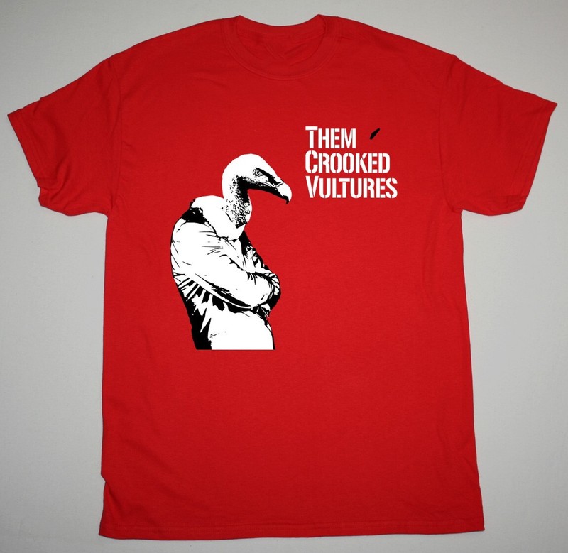 New Them Crooked Vultures Album Band Shirt Classic Red Unisex S-5XL