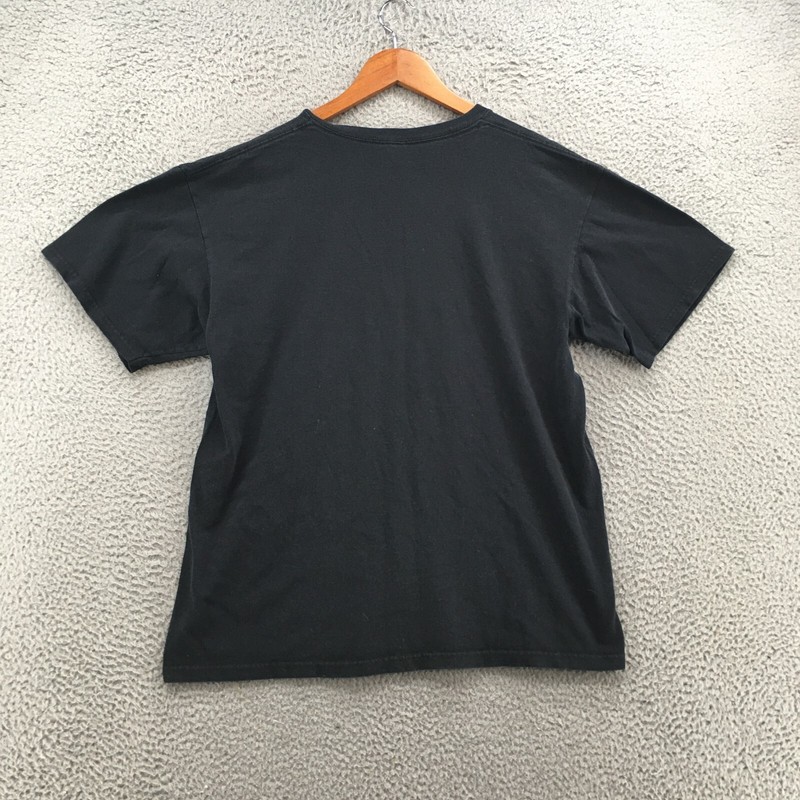 Anvil Tearaway Label Tshirt Top Mens L Black Cotton Crew Neck Graphic Print Band gallery