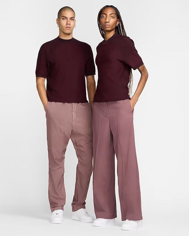 Sz XL- Nike ESC Every Stitch Considered Wool Short-Sleeve Knit Tee, Smokey Mauve gallery
