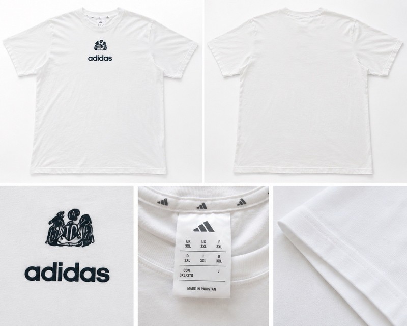 Adidas Men’s White Graphic Logo T-Shirt – Size XXXL (3XL)