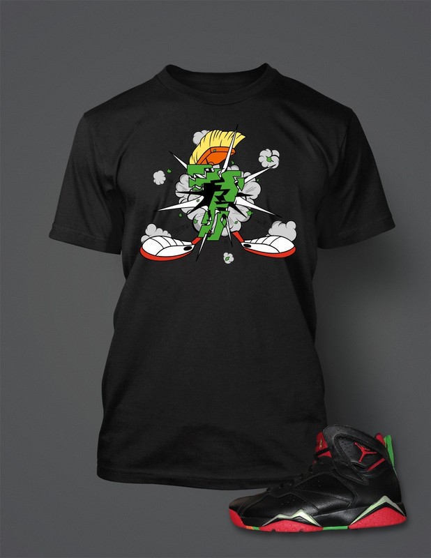 Men Big & Tall Retro J7 Marvin Martian Graphic Tee Shirt Graphic Pro Club Shaka