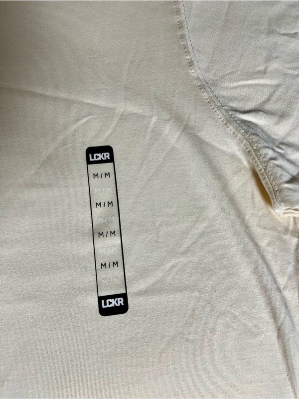 LCKR Men’s Medium Cream Basic T Shirt 100% Cotton Short Sleeve Casual Tee New gallery