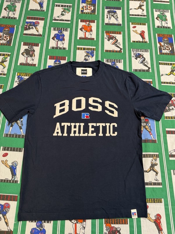 BOSS Hugo Boss x Russell Athletic Graphic Logo Navy Men’s S Crew Neck T-Shirt