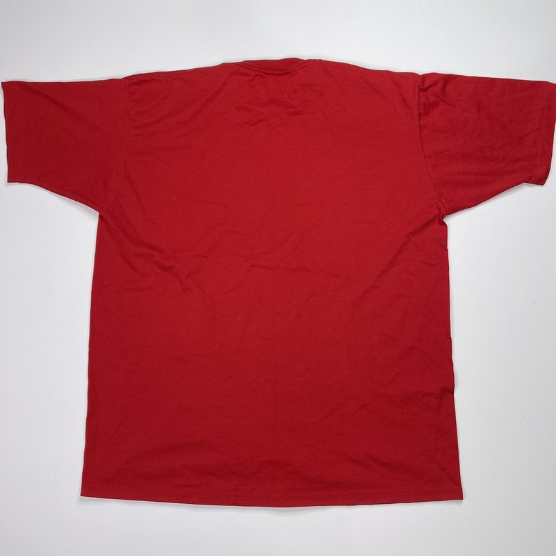 Jerzees Red Crewneck T Shirt Sz XL 50/50 Heavyweight Single Stitch Cuffs gallery