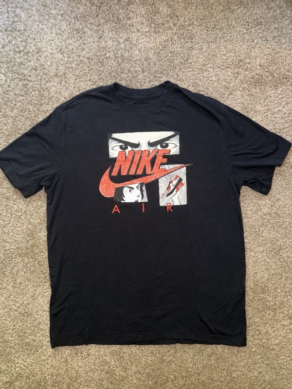 Nike Sportswear Manga Air Black Graphic Tee Men’s L Streetwear Shirt