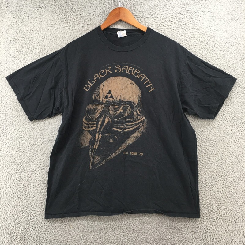Port & Company Tee Top Mens XL Black Cotton Short Sleeve Graphic Print Pullover